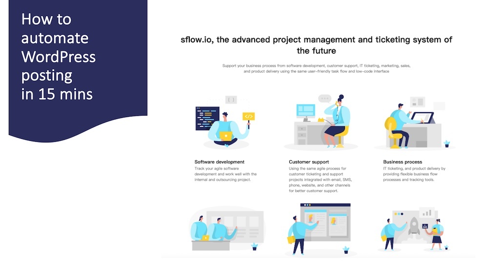 Image for WordPress automation using sflow.io