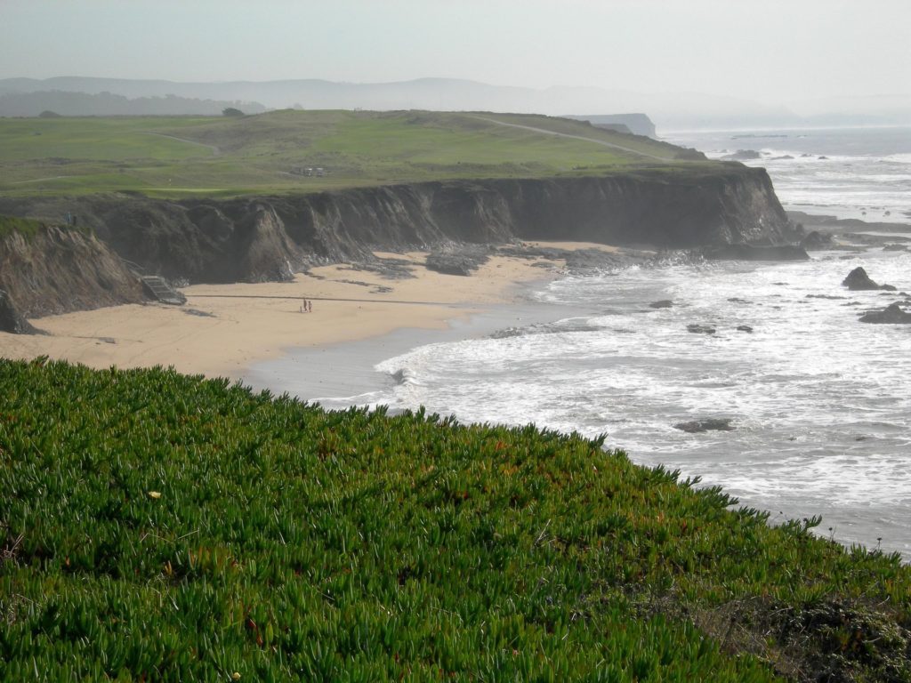 image for guided meditation, Half Moon Bay, Beach from remote, Peak, video blog, guided meditation video, video presentation, AI video generator, video blog