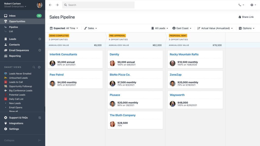 Image for Close Sales Tool, Sales automation, Lead management, CRM, video sales, video blog, video presentation, Sales pipeline
