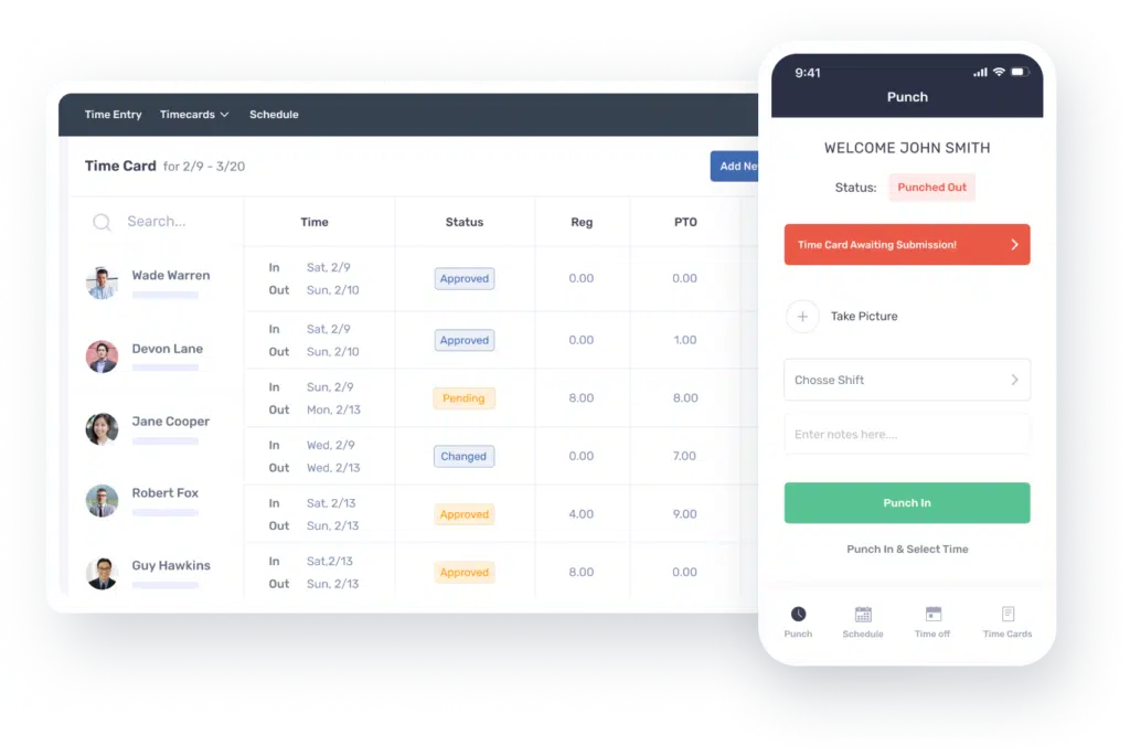 Image of Buddy Punch, logo, benifits, gps, facial recognition, reports
