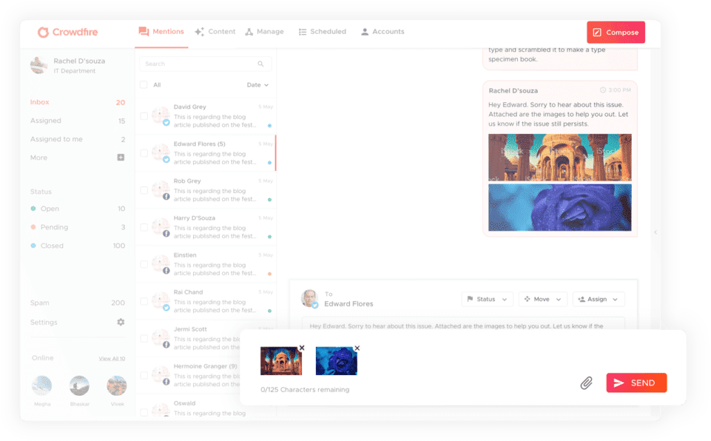 Image for Crowdfie,, media management, automated DMs, analysis, user cases